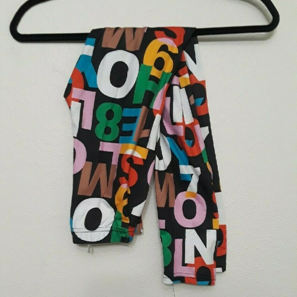 SHEIN Colorful Alphabet Print Kids Leggings